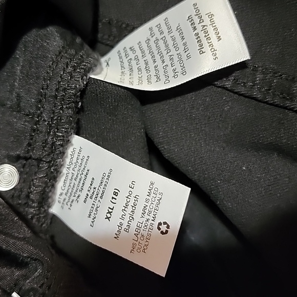 WONDER NATION  WOMEN'S  BLACK  DENIM SKIRT  XXL ( 18 ) . - Picture 9 of 9